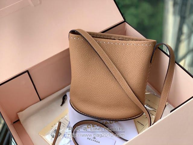 DELVAUX女包 Delvaux Pin春夏系列 德爾沃女手提包 D00315奶茶色 Delvaux女單肩包  fcs1324